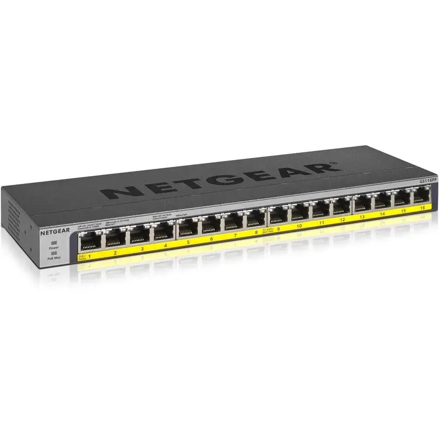 Netgear GS116PP 16-Port Gigabit Ethernet Unmanaged Switch with