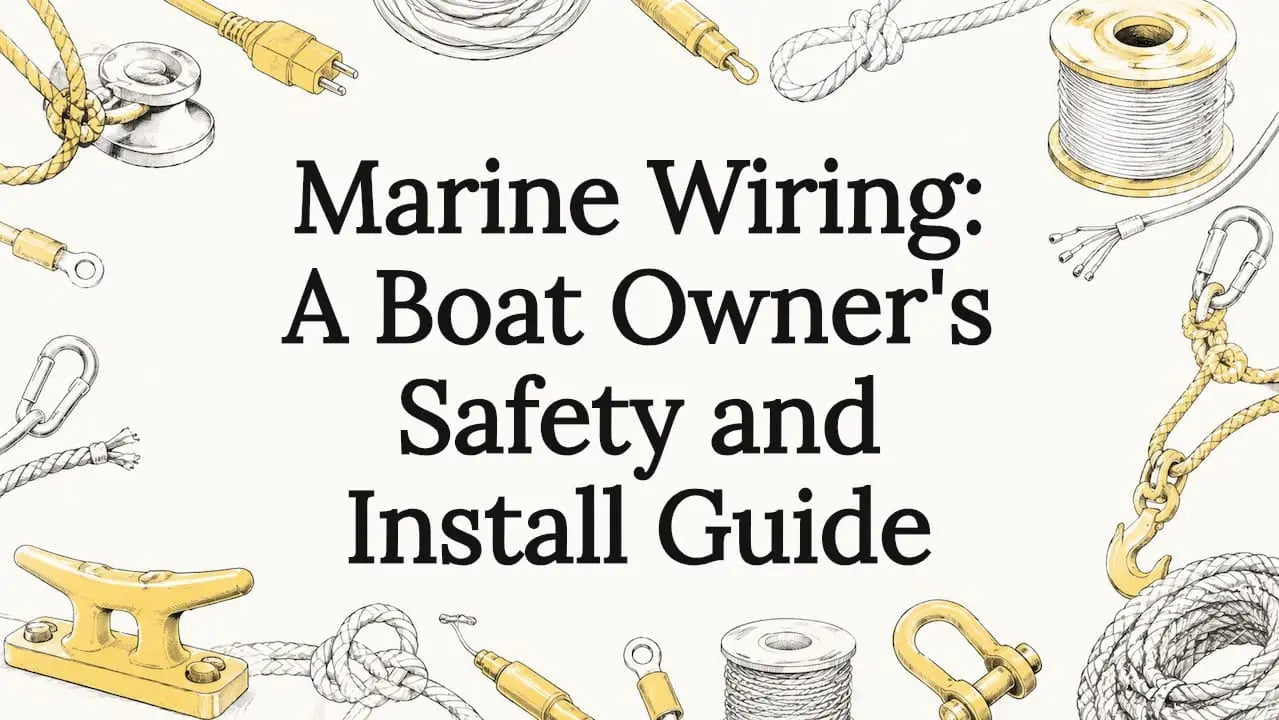 Decorative title card with marine wiring themed elements