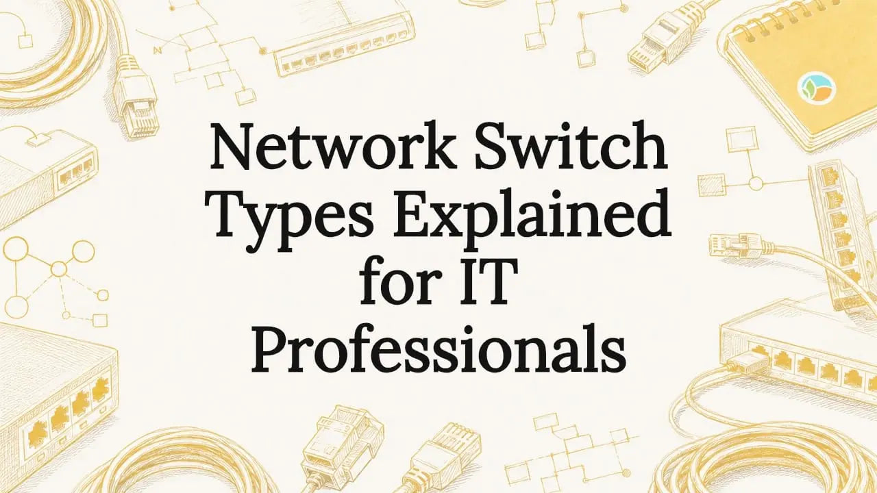 Decorative network switch title card illustration