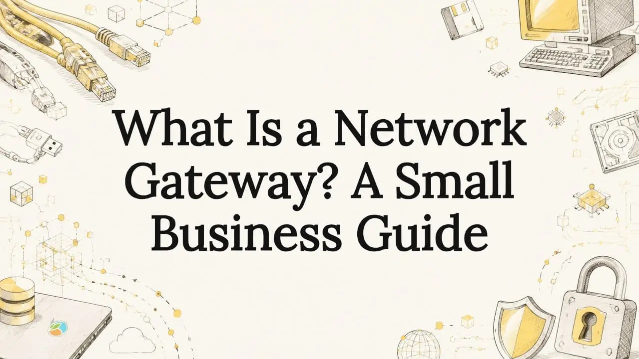 Decorative network gateway title card illustration