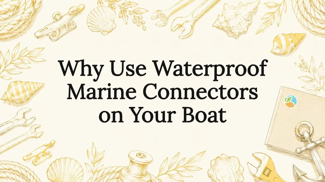 Decorative title card illustration for marine connectors