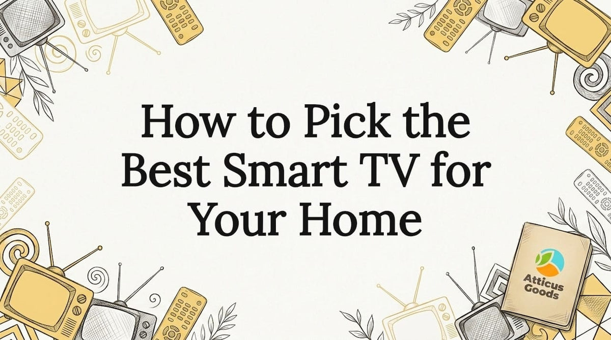 Decorative title card illustration for smart TV article