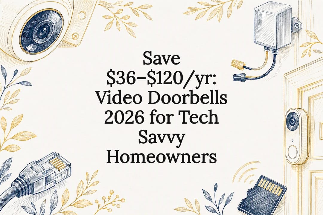 Decorative video doorbell buying guide title card