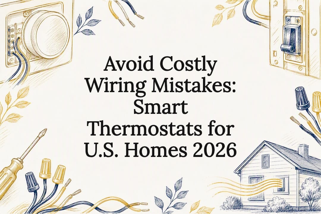 Decorative smart thermostat wiring title card