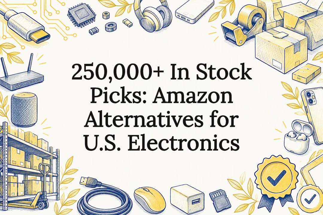 Decorative electronics marketplace title card
