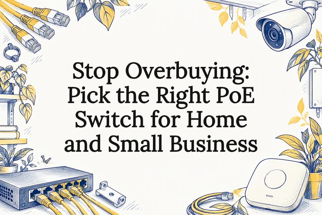PoE switch networking title card