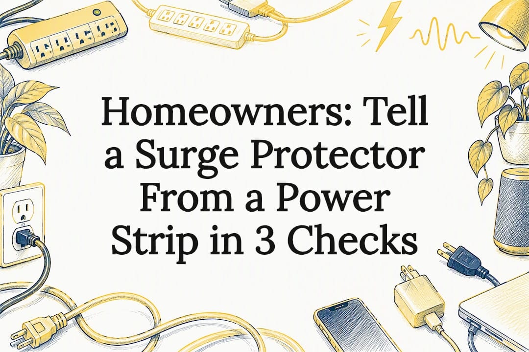 Decorative surge protector title card