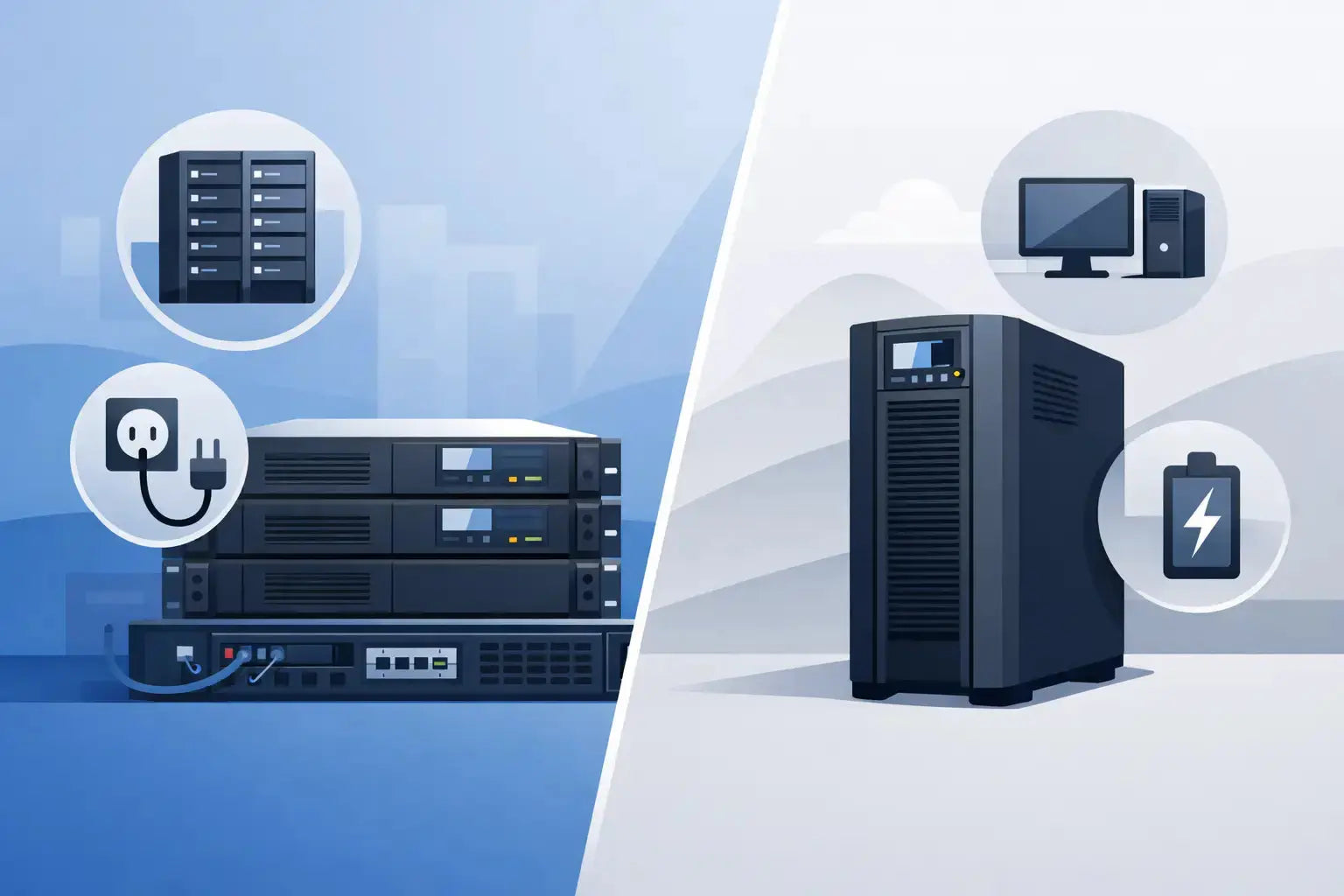 Comparison of Rack Mount vs Tower UPS