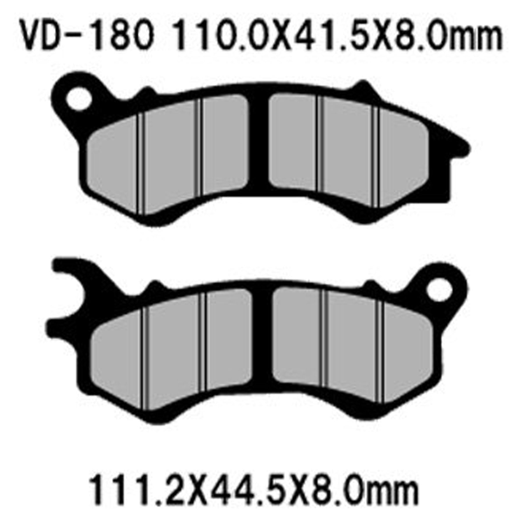 VESRAH VD-180 Brake Pads for Reliable Vehicle Stopping Power