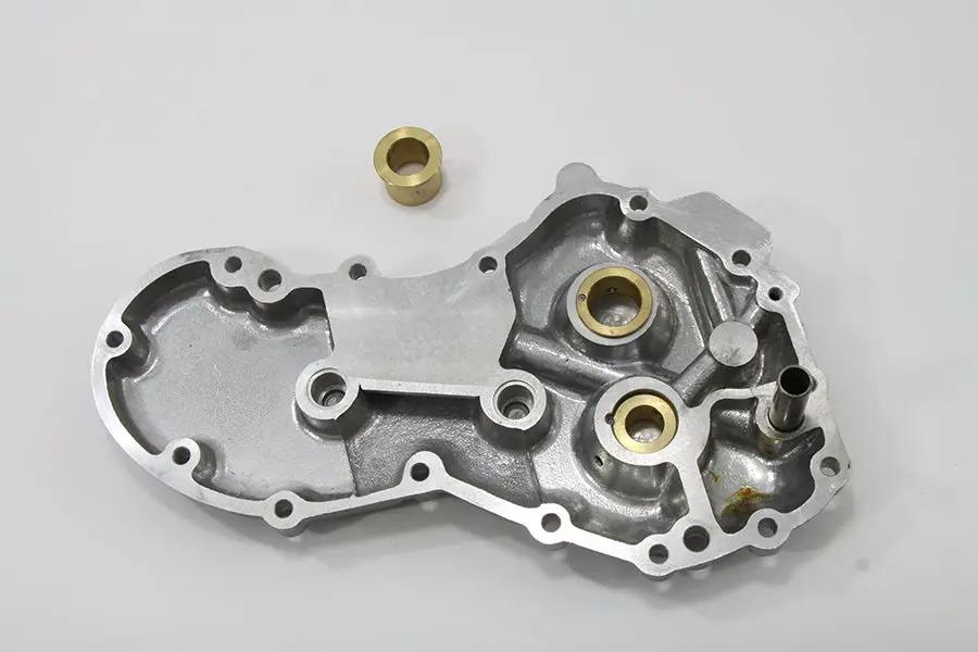 Motorshop 4-Fin Panhead Cam Cover Cast for Harley Davidson FL (1957-1962) - Reusable Oil Passage Bushings and OEM Compatibility by Motorshop