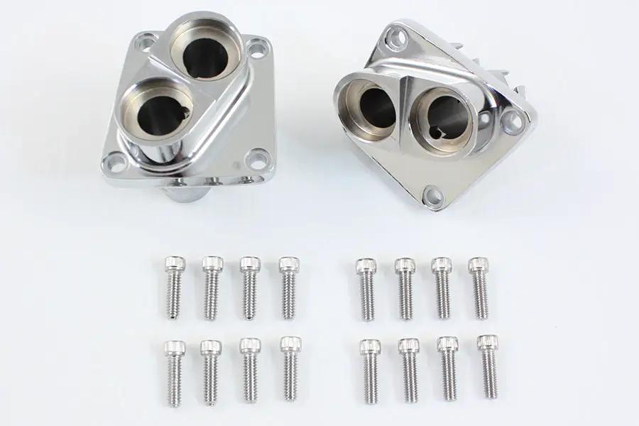 Motorshop Chrome Tappet Block Set for Harley Davidson FL (1948-1957) - Part 20489 by Motorshop