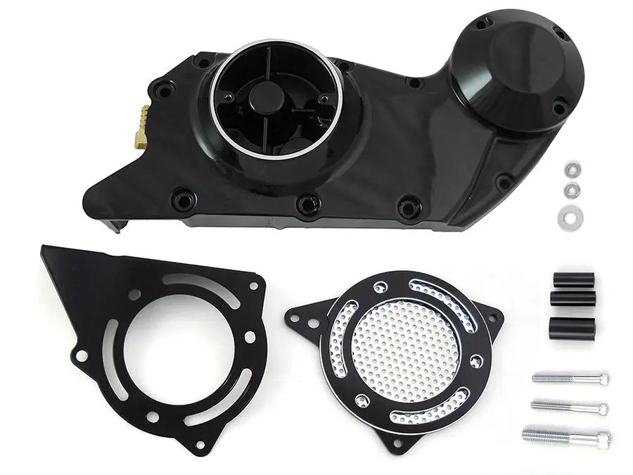 Motorshop Black Cam and Sprocket Cover Set for Harley Davidson XL Models by Motorshop