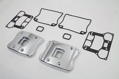 Motorshop Smooth Rocker Box Cover Set for Harley Davidson XL (2004-2013) by Motorshop
