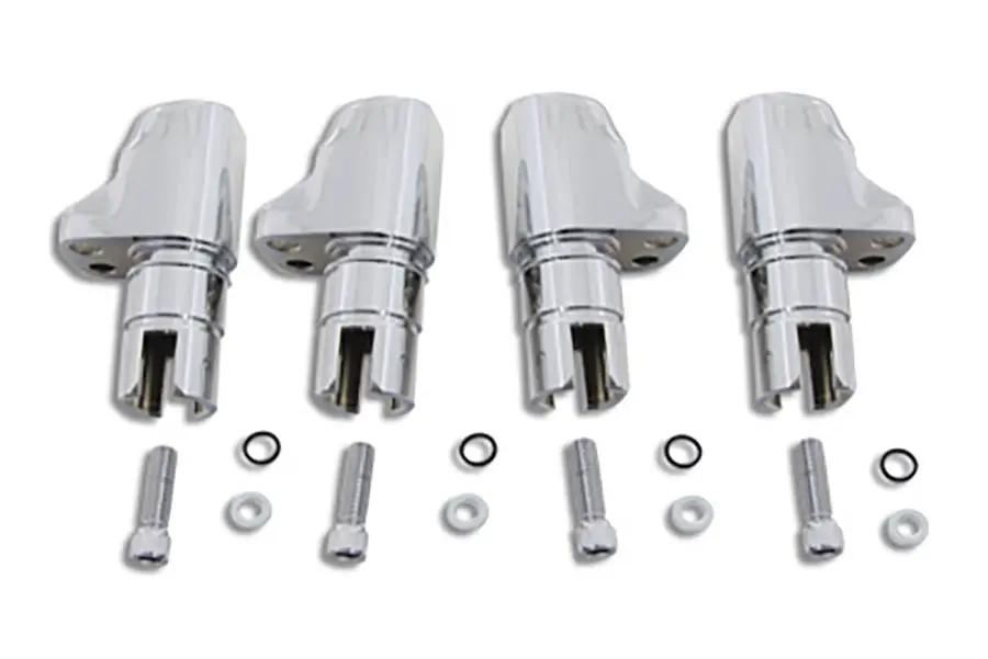 Motorshop Chrome Aluminum Alloy Tappet Block Set for Harley Davidson XL (1986-1990) by Motorshop