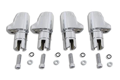 Motorshop Chrome Aluminum Alloy Tappet Block Set for Harley Davidson XL (1986-1990) by Motorshop