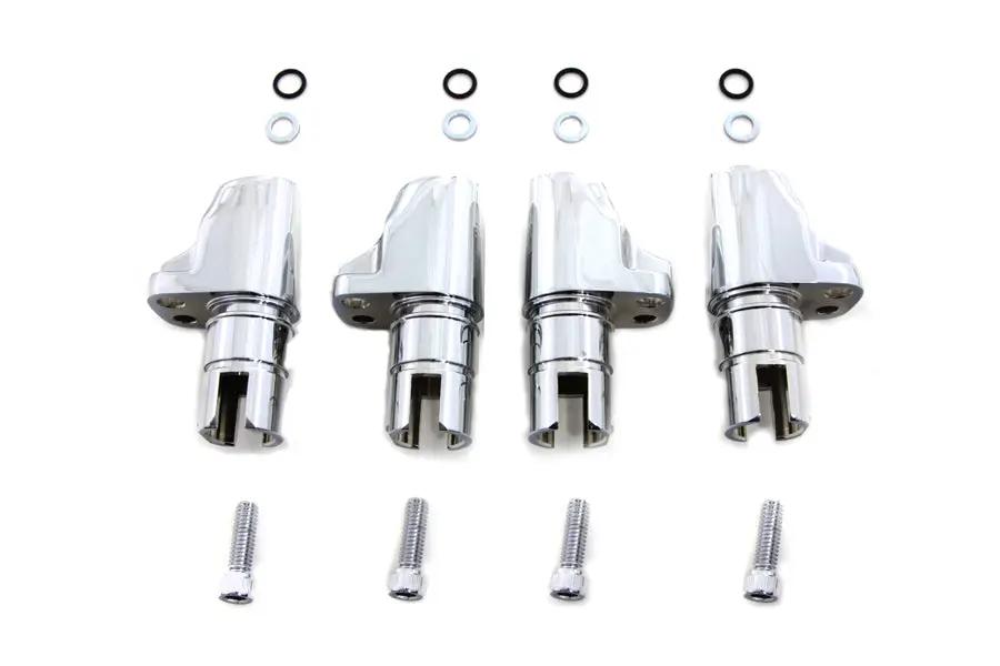 Motorshop Chrome Aluminum Alloy Tappet Block Set for Harley Davidson XL (1986-1990) by Motorshop