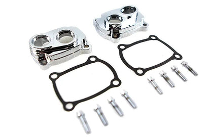 Jims M8 Low Profile Billet Tappet Block Kit Chrome for Harley Davidson FLT by Jims