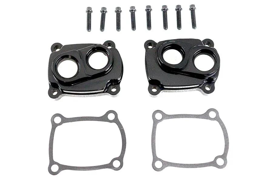 Jims M8 Low Profile Billet Tappet Block Kit in Black Anodize for Harley Davidson FLT by Jims