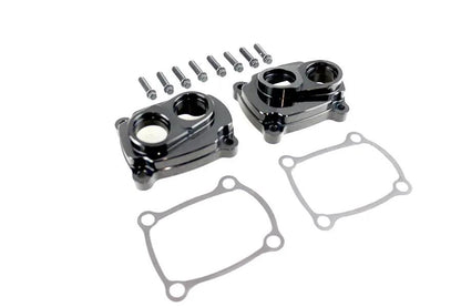 Jims M8 Low Profile Billet Tappet Block Kit in Black Anodize for Harley Davidson FLT by Jims