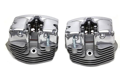V-Twin Cylinder Head Set with Chrome Rocker Box for Harley Davidson FL (1966-1975) by V-Twin