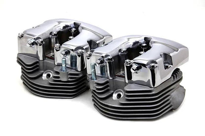 V-Twin Cylinder Head Set with Chrome Rocker Box for Harley Davidson FL and FX Models by V-Twin