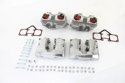 V-Twin Cylinder Head Set with Polished Rocker Box for Harley Davidson FL 1966-1975 by V-Twin