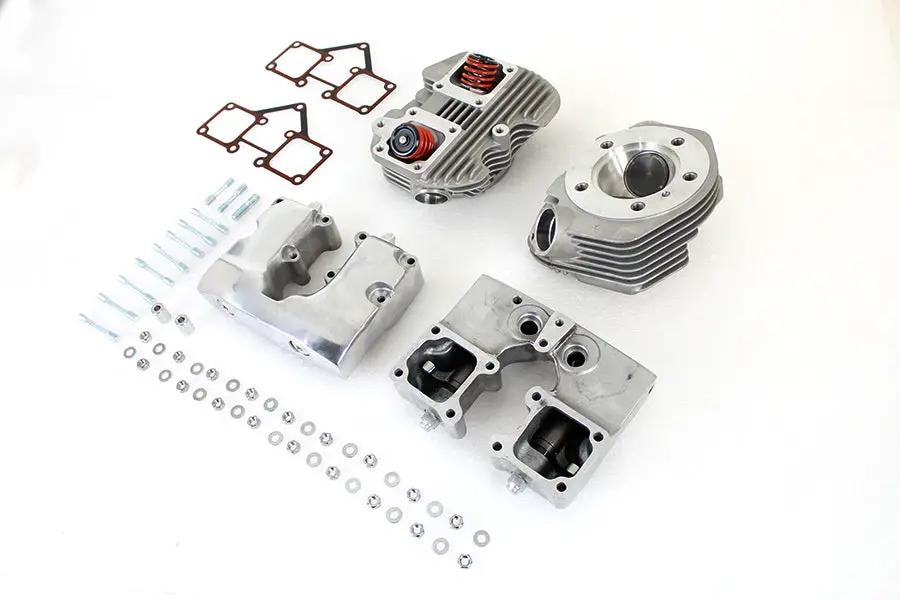 V-Twin Cylinder Head Set with Polished Rocker Box for Harley Davidson FL 1966-1975 by V-Twin