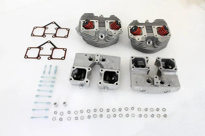 V-Twin Cylinder Head Set with Polished Rocker Box for Harley Davidson FL 1966-1975 by V-Twin