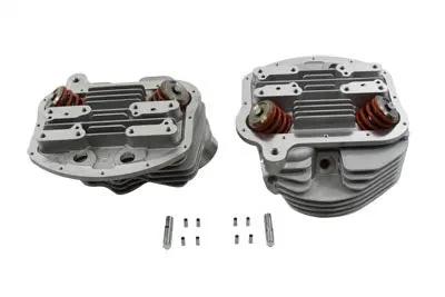 Motorshop Set of Two Panhead Cylinder Heads with Valves for Harley Davidson FL (1948-1954) by Motorshop