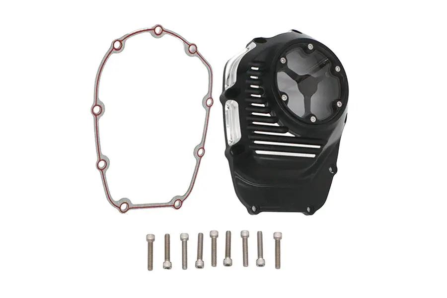 V-Twin M8 Clarity Cam Cover Black for Harley Davidson FXST & FLST Models by V-Twin