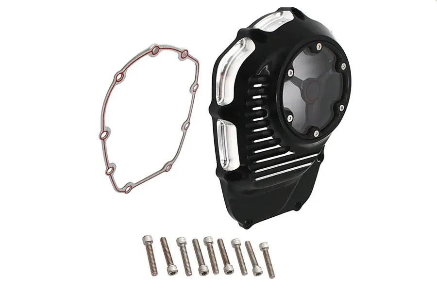 V-Twin M8 Clarity Cam Cover Black for Harley Davidson FXST & FLST Models by V-Twin