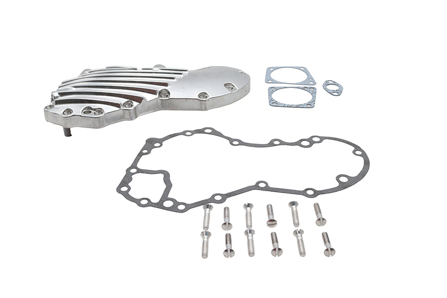 V-Twin 10-1378 Panhead Cam Cover Kit, Natural Aluminum, Fits 1948-1953 Harley-Davidson FL