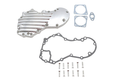 V-Twin 10-1378 Panhead Cam Cover Kit, Natural Aluminum, Fits 1948-1953 Harley-Davidson FL