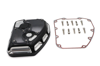 V-Twin CNC Clarity Cam Cover Black for Harley-Davidson Softail
