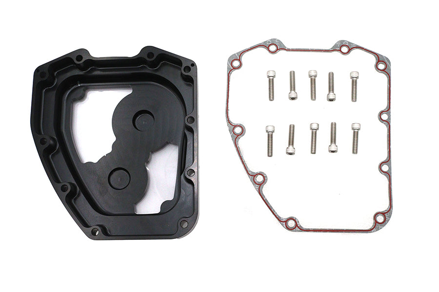 V-Twin CNC Clarity Cam Cover Black for Harley-Davidson Softail