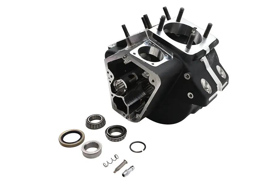 Ultima Shovelhead Engine Case Set for Harley Davidson 1970-1984 – Black Finish by Ultima