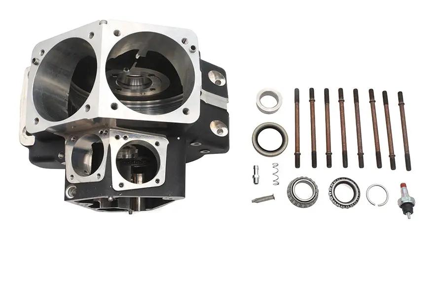 Ultima Evolution Engine Case Set for Harley Davidson 4.4 Inch Bore - Black by Ultima