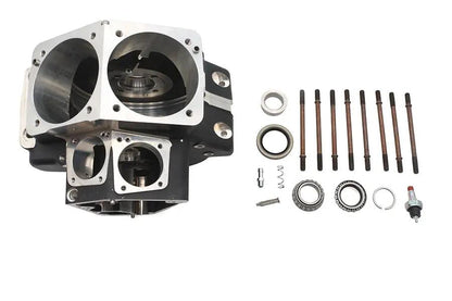Ultima Evolution Engine Case Set for Harley Davidson 4.4 Inch Bore - Black by Ultima