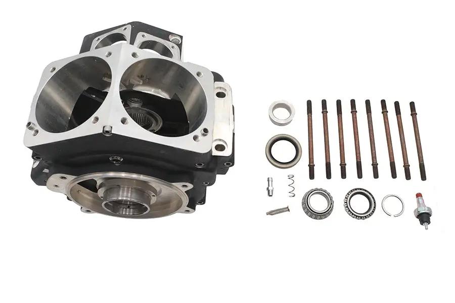 Ultima Evolution Engine Case Set for Harley Davidson 4.4 Inch Bore - Black by Ultima