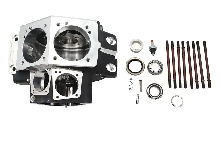 Ultima Evolution Engine Case Set for Harley Davidson 3.500 Inch Bore - Black by Ultima