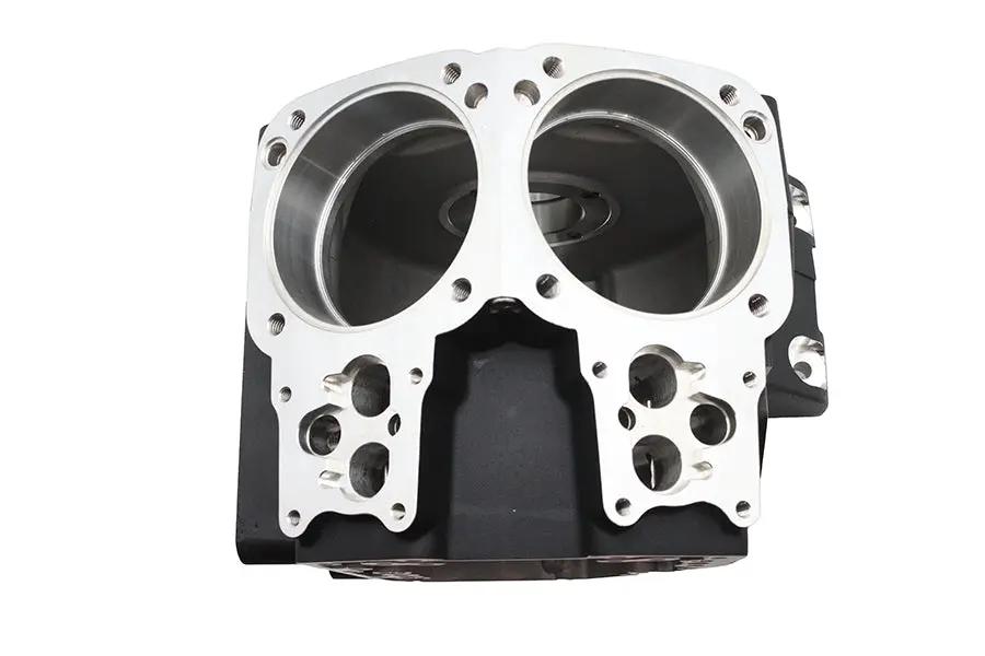 Ultima Twin Cam Engine Case Set Black - Part 206-103B for Harley Davidson Models by Ultima