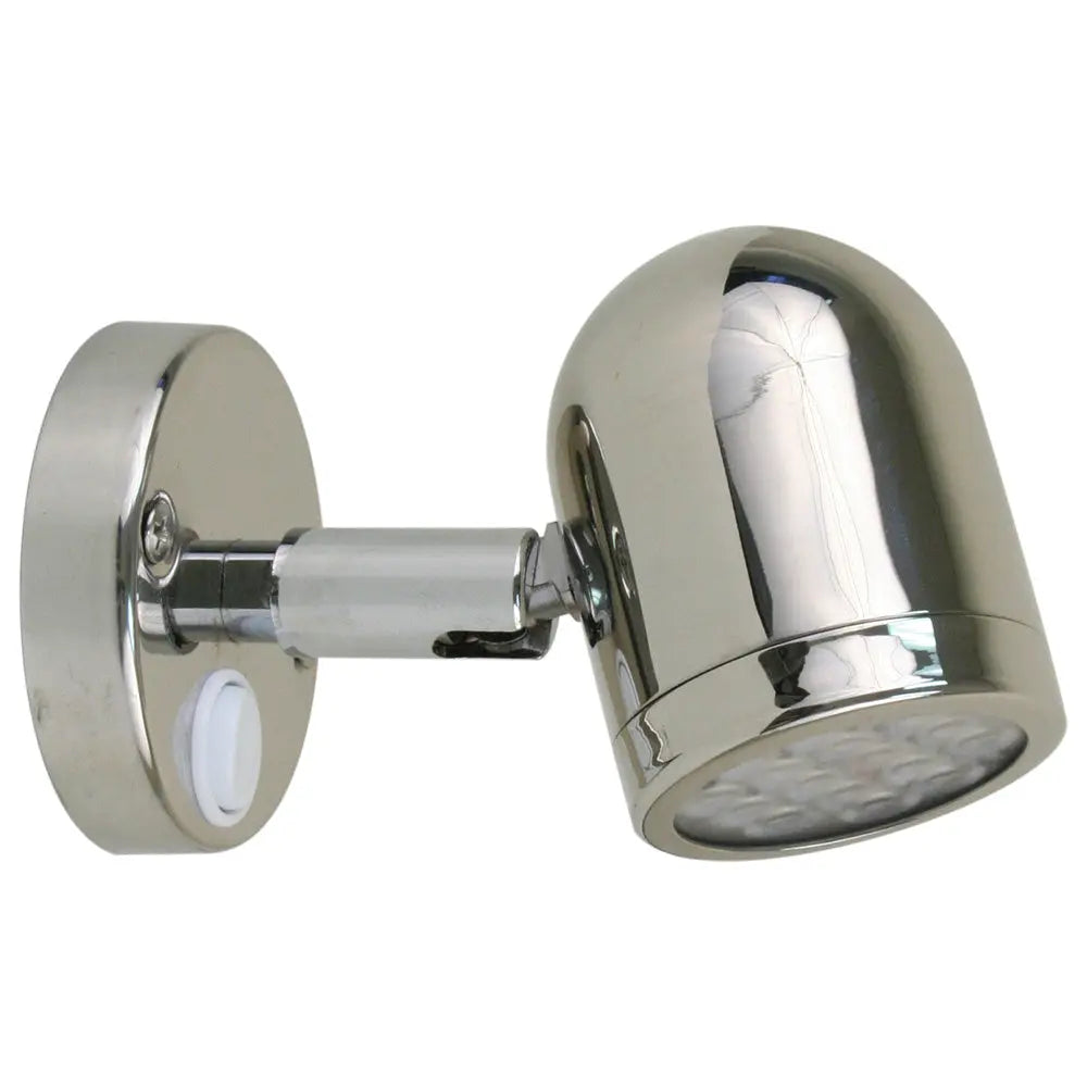 Scandvik LED 304 Stainless Steel Reading Light Part Number 19053P - 8-30VDC Adjustable Cabin Light