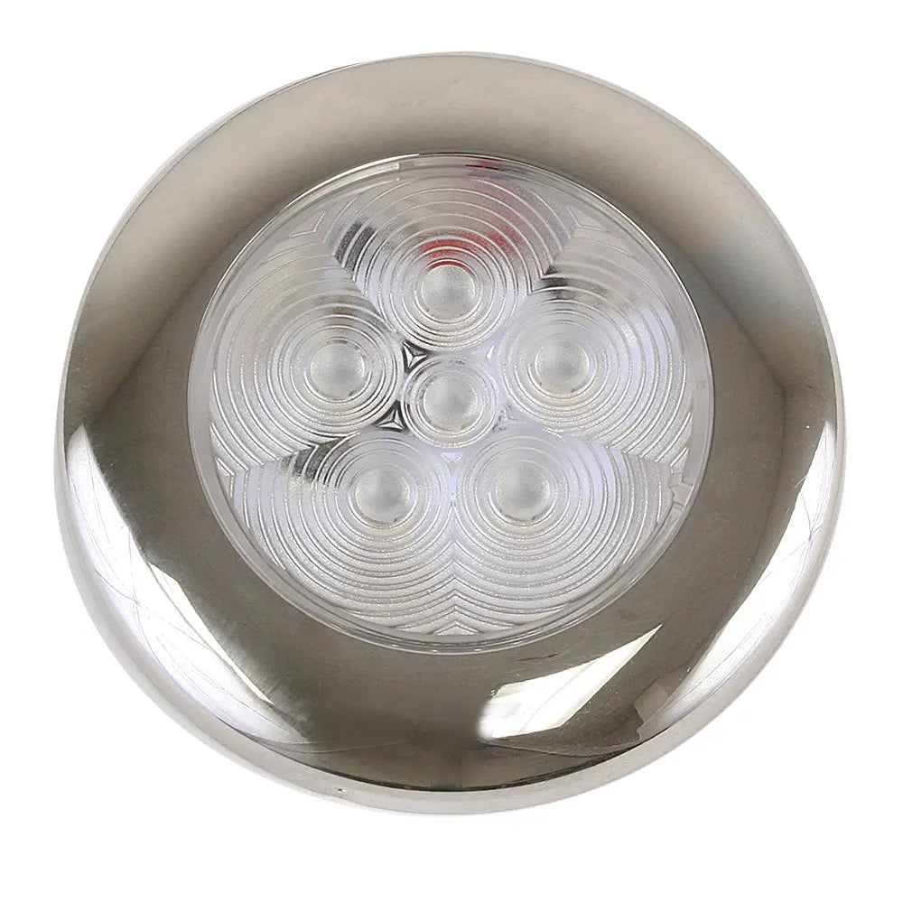 Scandvik B3 Downlight Surface Mount - Blue LED, Stainless Steel Trim, IP67, 12/24V