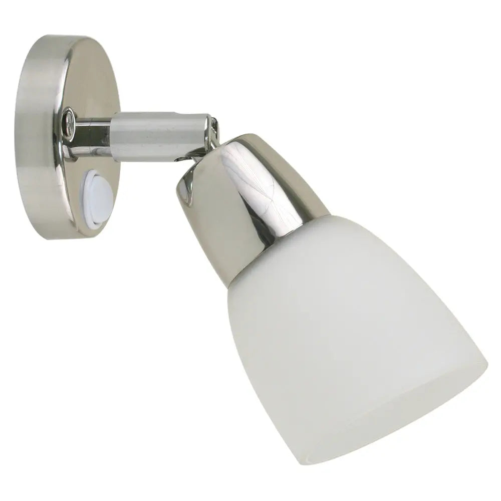 Scandvik SS Reading Light with Frosted Glass Shade - 10-30VDC