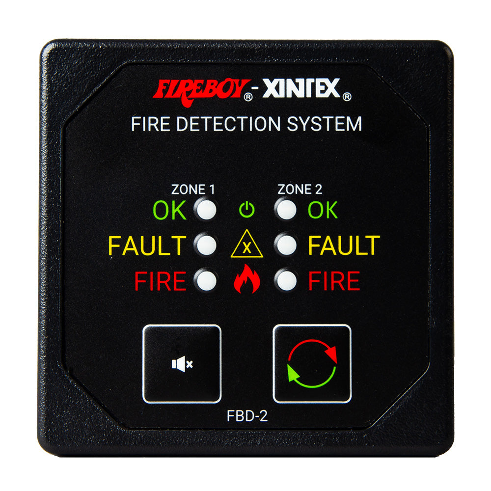 Fireboy-Xintex Two Zone Detection & Alarm Panel with 2-5/8" Display - 12/24V DC