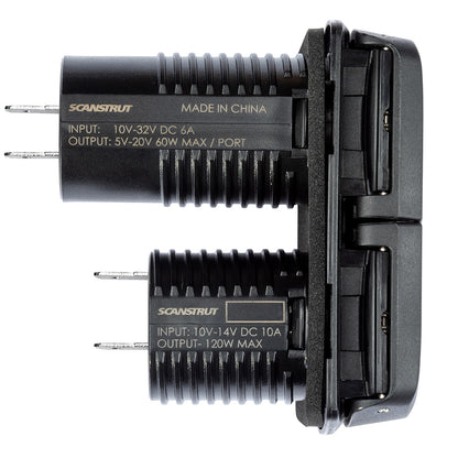 Scanstrut Flip Pro Multi Dual USB-C & 12V Power Socket - Marine Waterproof Power Solution