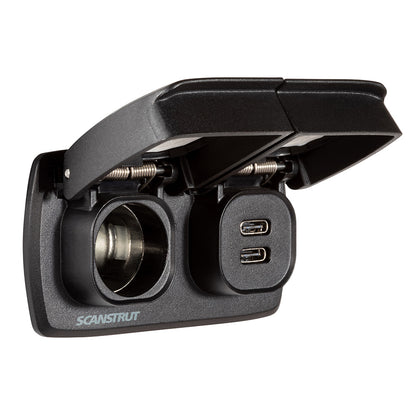 Scanstrut Flip Pro Multi Dual USB-C & 12V Power Socket - Marine Waterproof Power Solution