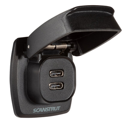 Scanstrut Flip Pro Max Dual USB-C Charge Socket – Marine-Grade Waterproof Charging Port for Boats and Vehicles