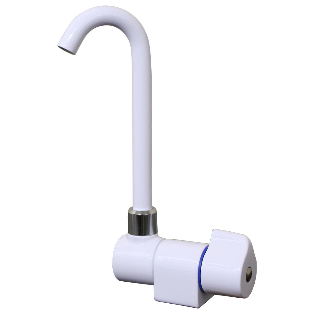 Scandvik Tall Tap with Folding Spout - White Powder Coat Finish, Part 10182P