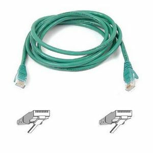 Belkin Cat5e Patch Cable 25 Feet – Green Ethernet Network Cable for LAN and Internet Connections